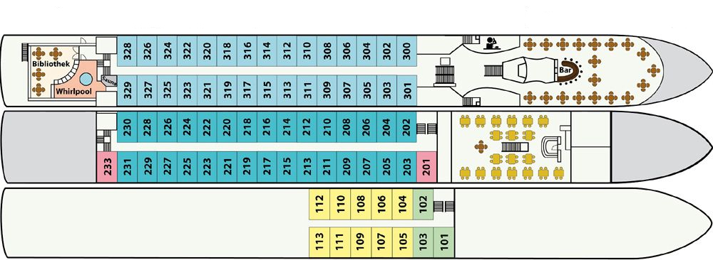 MS Compass Cara deck plan